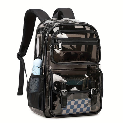 Laptop Backpack – PVC, Transparent, Large Capacity, Multi-Pocket | Bag Vero – front view