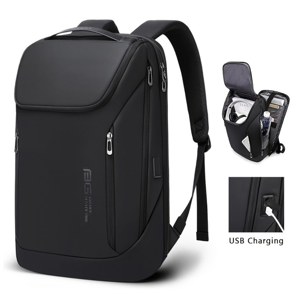 Laptop Backpack – USB Charging, Large Capacity, Trolley Sleeve, for Travel & Work | Bag Vero – front view