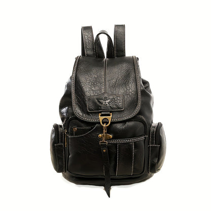Laptop Backpack – 11 Pockets, PU Leather, Convertible, Waterproof – detail view 3