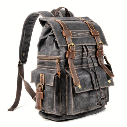 Laptop Backpack – 15.6 Inch, Canvas, Large Capacity, for Travel & Work – front view - product view 9