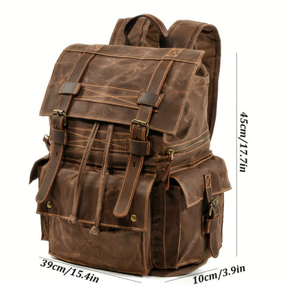 Laptop Backpack – 15.6 Inch, Canvas, Large Capacity, for Travel & Work – detail view 4