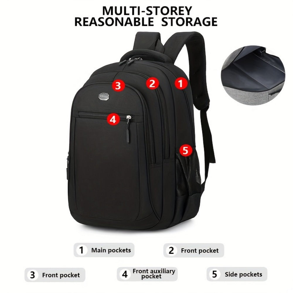 Laptop Backpack – 15.6 Inch, Multi Pocket, Large Capacity, for Work & School – detail view 5