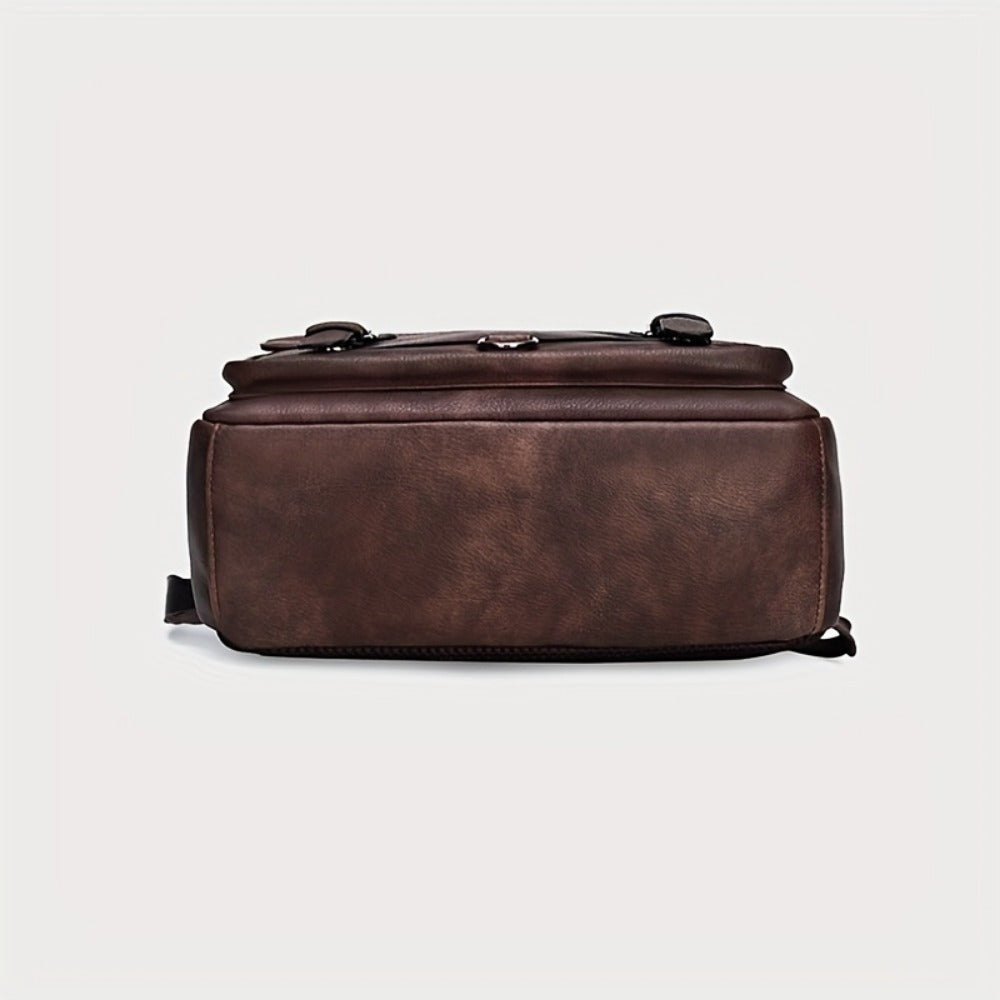 Laptop Backpack – 15.6 Inch, PU Leather, USB Charging, Anti Theft – detail view 10