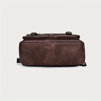 Laptop Backpack – 15.6 Inch, PU Leather, USB Charging, Anti Theft – detail view 10