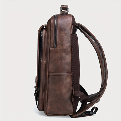 Laptop Backpack – 15.6 Inch, PU Leather, USB Charging, Anti Theft – detail view 8