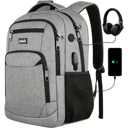 Laptop Backpack – 9 Colors, 15.6 Inch, USB Charging, for Travel & School – detail view 19