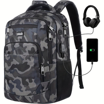 Laptop Backpack – 9 Colors, 15.6 Inch, USB Charging, for Travel & School – detail view 14