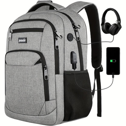 Laptop Backpack – 9 Colors, 15.6 Inch, USB Charging, for Travel & School – detail view 5