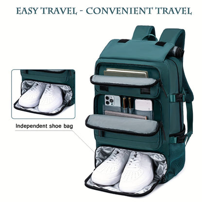 Laptop Backpack – 17 Inch, Nylon, Trolley Sleeve, Multi Pocket – detail view 13