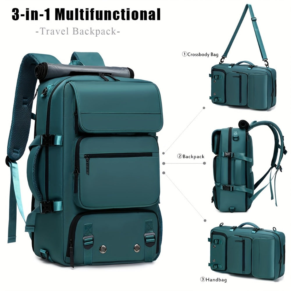 Laptop Backpack – 17 Inch, Nylon, Trolley Sleeve, Multi Pocket – detail view 17