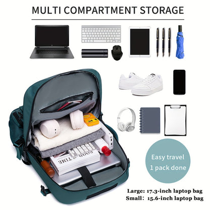 Laptop Backpack – 17 Inch, Nylon, Trolley Sleeve, Multi Pocket – detail view 22
