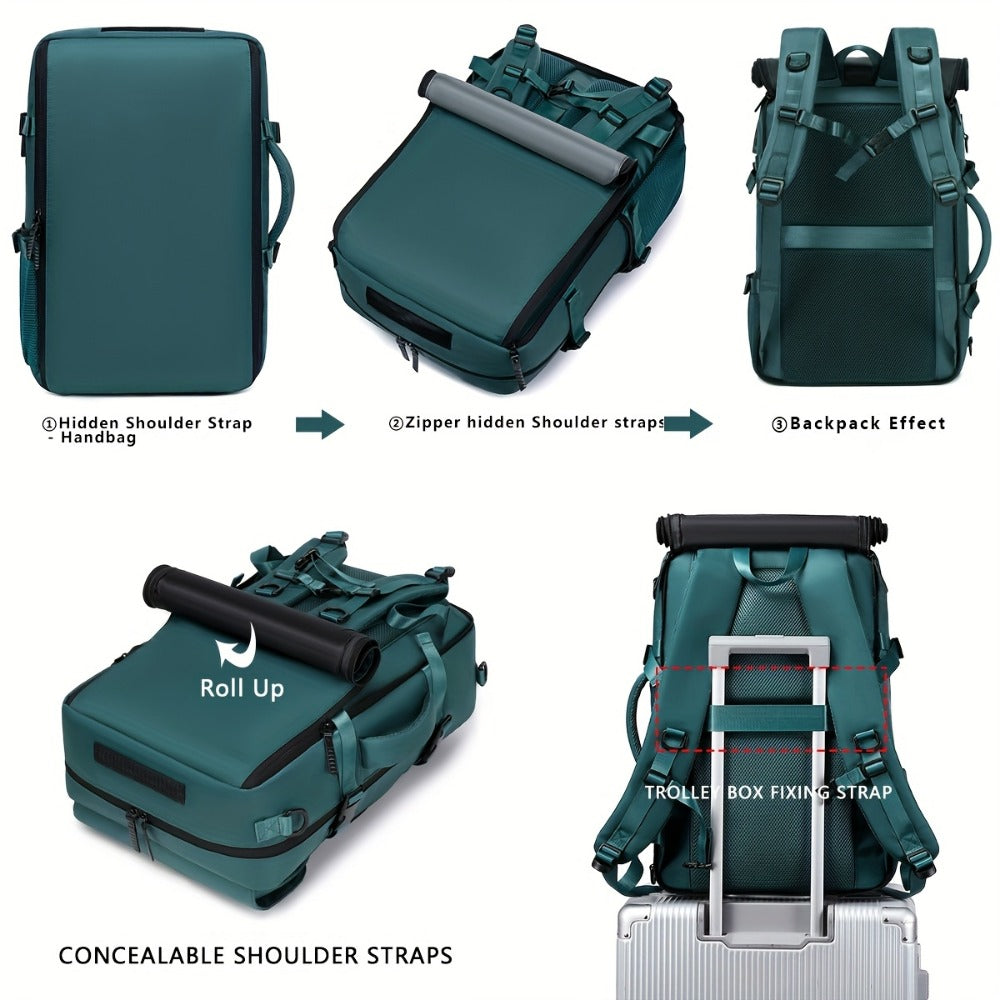 Laptop Backpack – 17 Inch, Nylon, Trolley Sleeve, Multi Pocket – detail view 10
