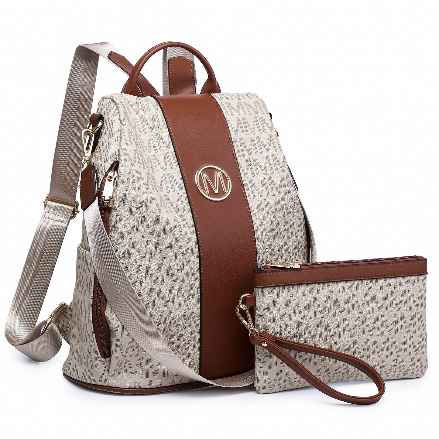 Laptop Backpack – 2 Piece, 10 Colors, Vegan Leather, Anti-Theft – detail view 37