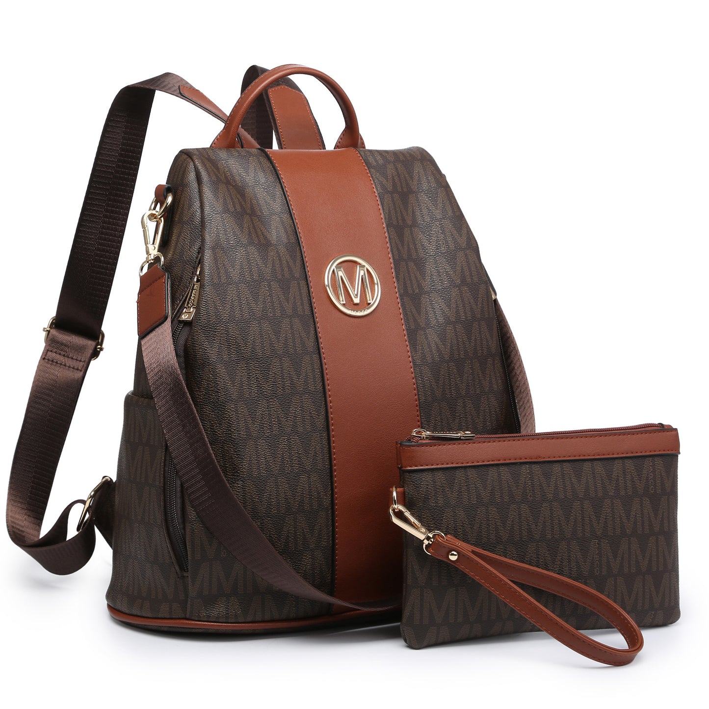 Laptop Backpack – 2 Piece, 10 Colors, Vegan Leather, Anti-Theft – detail view 14