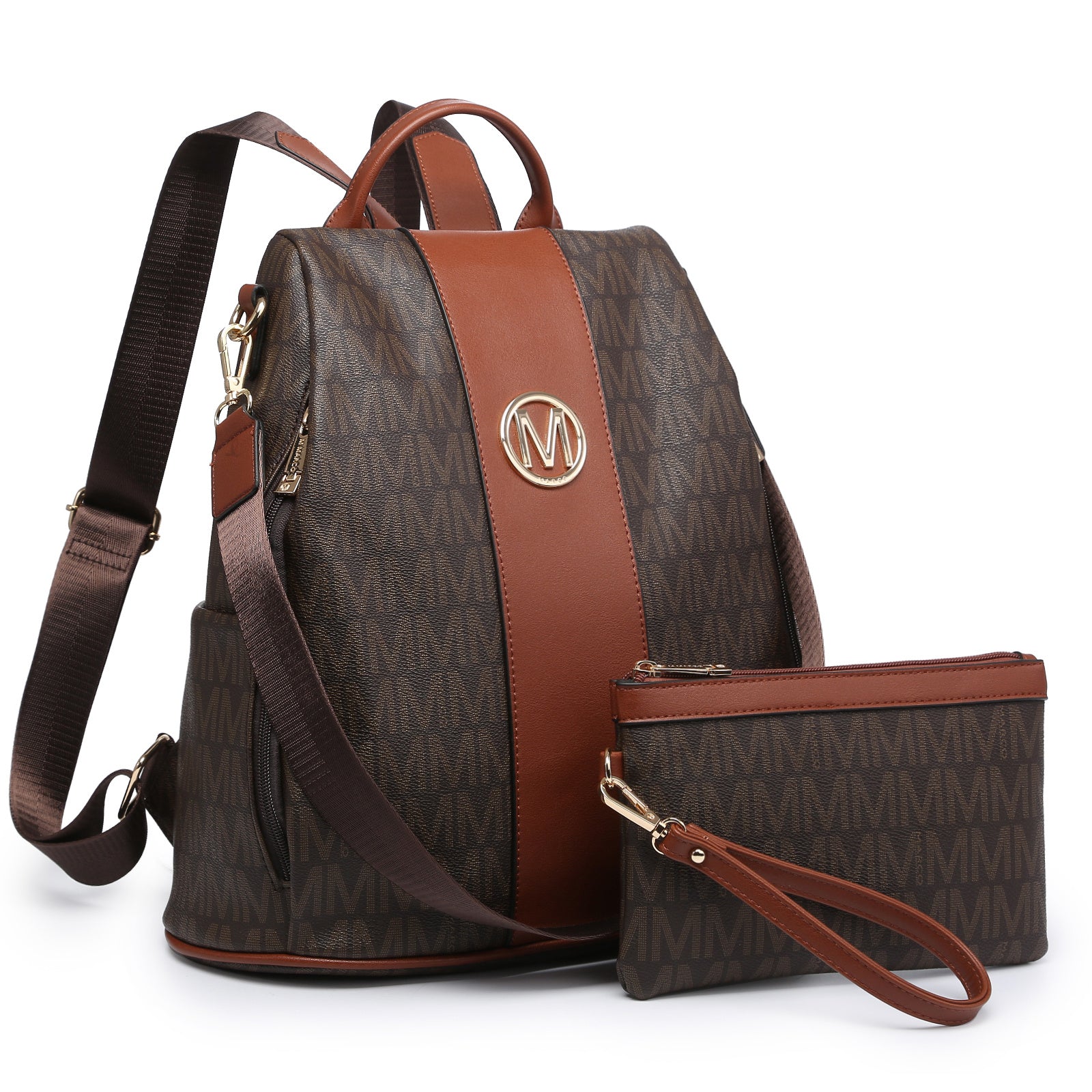 Laptop Backpack – 2 Piece, 10 Colors, Vegan Leather, Anti-Theft – detail view 14