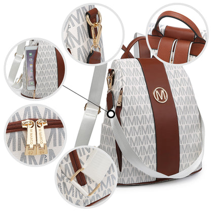 Laptop Backpack – 2 Piece, 10 Colors, Vegan Leather, Anti-Theft – detail view 9