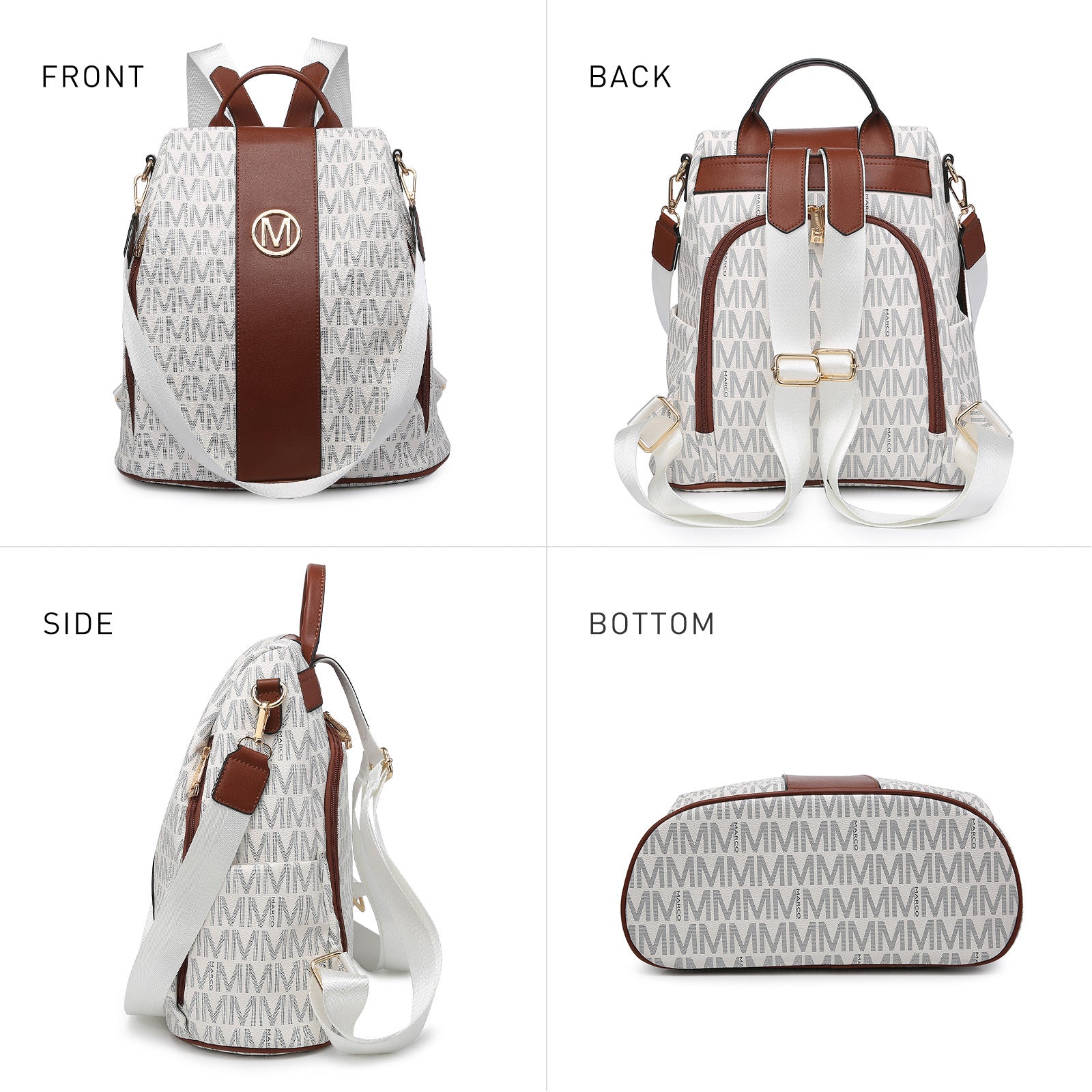 Laptop Backpack – 2 Piece, 10 Colors, Vegan Leather, Anti-Theft – detail view 11
