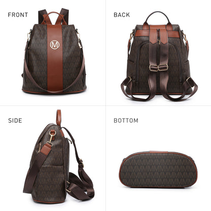 Laptop Backpack – 2 Piece, 10 Colors, Vegan Leather, Anti-Theft – detail view 19