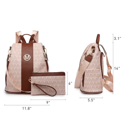 Laptop Backpack – 2 Piece, 10 Colors, Vegan Leather, Anti-Theft – detail view 28