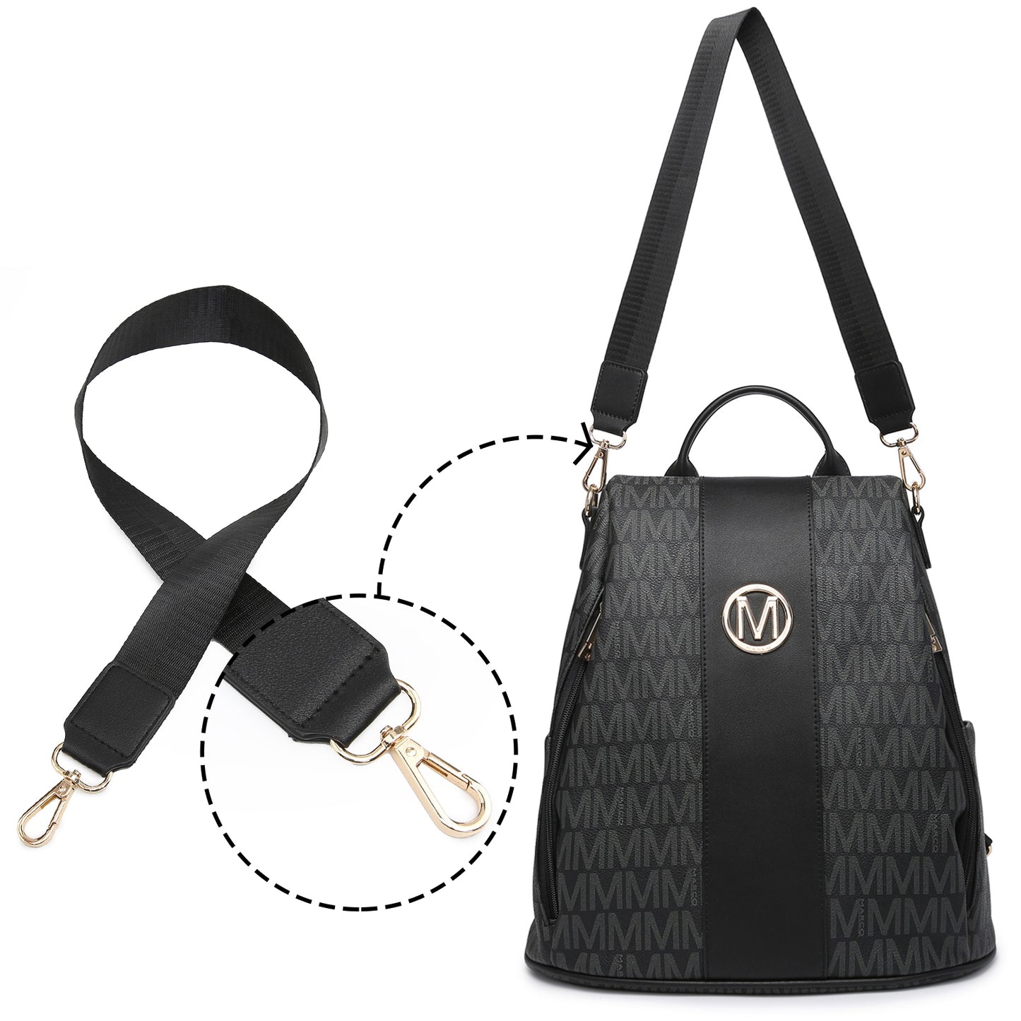 Laptop Backpack – 2 Piece, 10 Colors, Vegan Leather, Anti-Theft – detail view 32