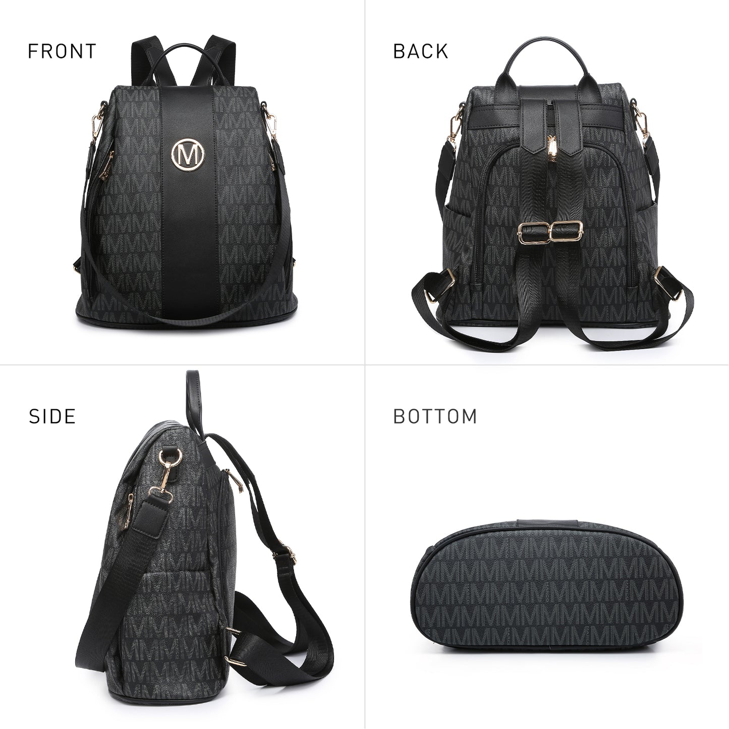 Laptop Backpack – 2 Piece, 10 Colors, Vegan Leather, Anti-Theft – detail view 34