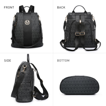 Laptop Backpack – 2 Piece, 10 Colors, Vegan Leather, Anti-Theft – detail view 34
