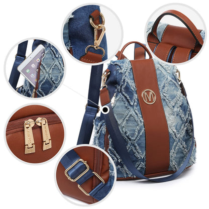 Laptop Backpack – 2 Piece, 10 Colors, Vegan Leather, Anti-Theft – detail view 3