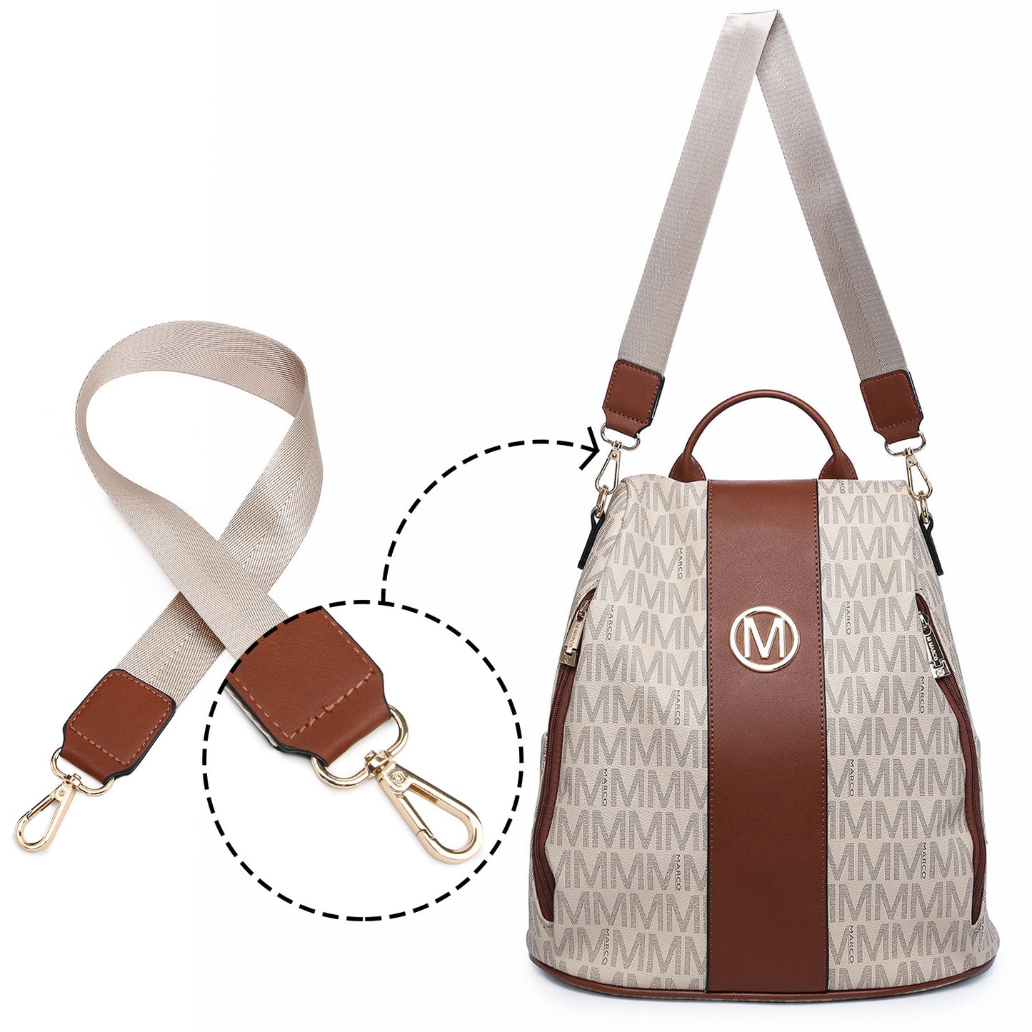 Laptop Backpack – 2 Piece, 10 Colors, Vegan Leather, Anti-Theft – detail view 40