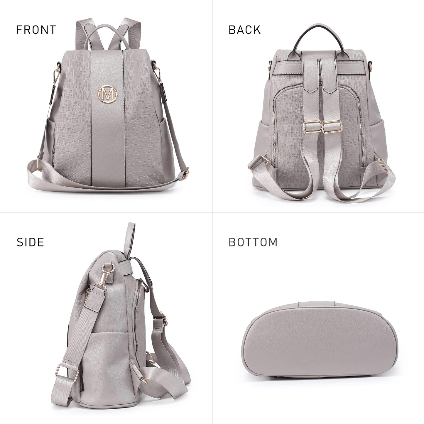 Laptop Backpack – 2 Piece, 10 Colors, Vegan Leather, Anti-Theft – detail view 46