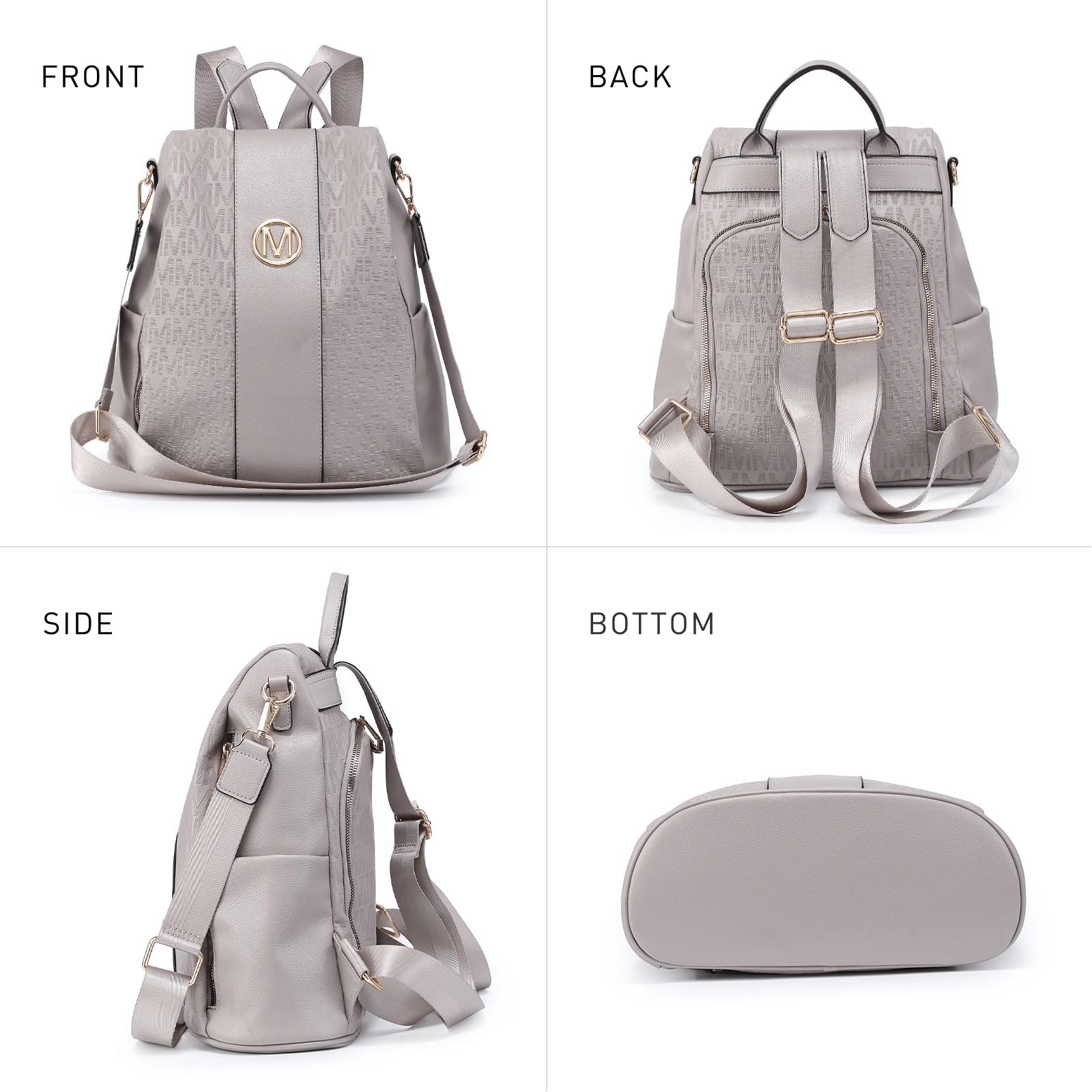 Laptop Backpack – 2 Piece, 10 Colors, Vegan Leather, Anti-Theft – detail view 46