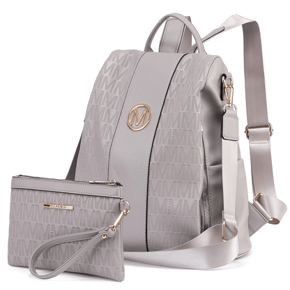 Laptop Backpack – 2 Piece, 10 Colors, Vegan Leather, Anti-Theft – detail view 45