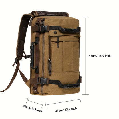 Laptop Backpack – 23.8L, 17 Inch, Canvas, Large Capacity – detail view 6