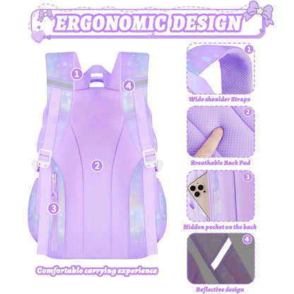 Laptop Backpack – 3-Piece, 15.6 Inch, Multi-Pocket, for School – detail view 10