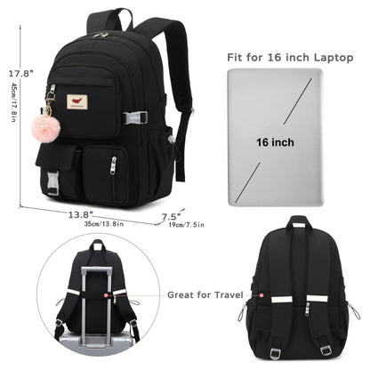 Laptop Backpack – 3-Piece, 15.6 Inch, Large Capacity, for Travel & School – detail view 4