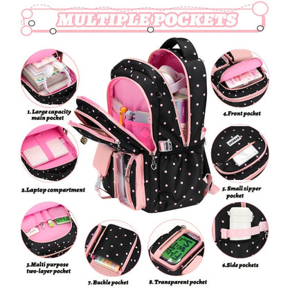Laptop Backpack – 3-Piece, 15.6 Inch, Large Capacity, Trolley Sleeve – detail view 7
