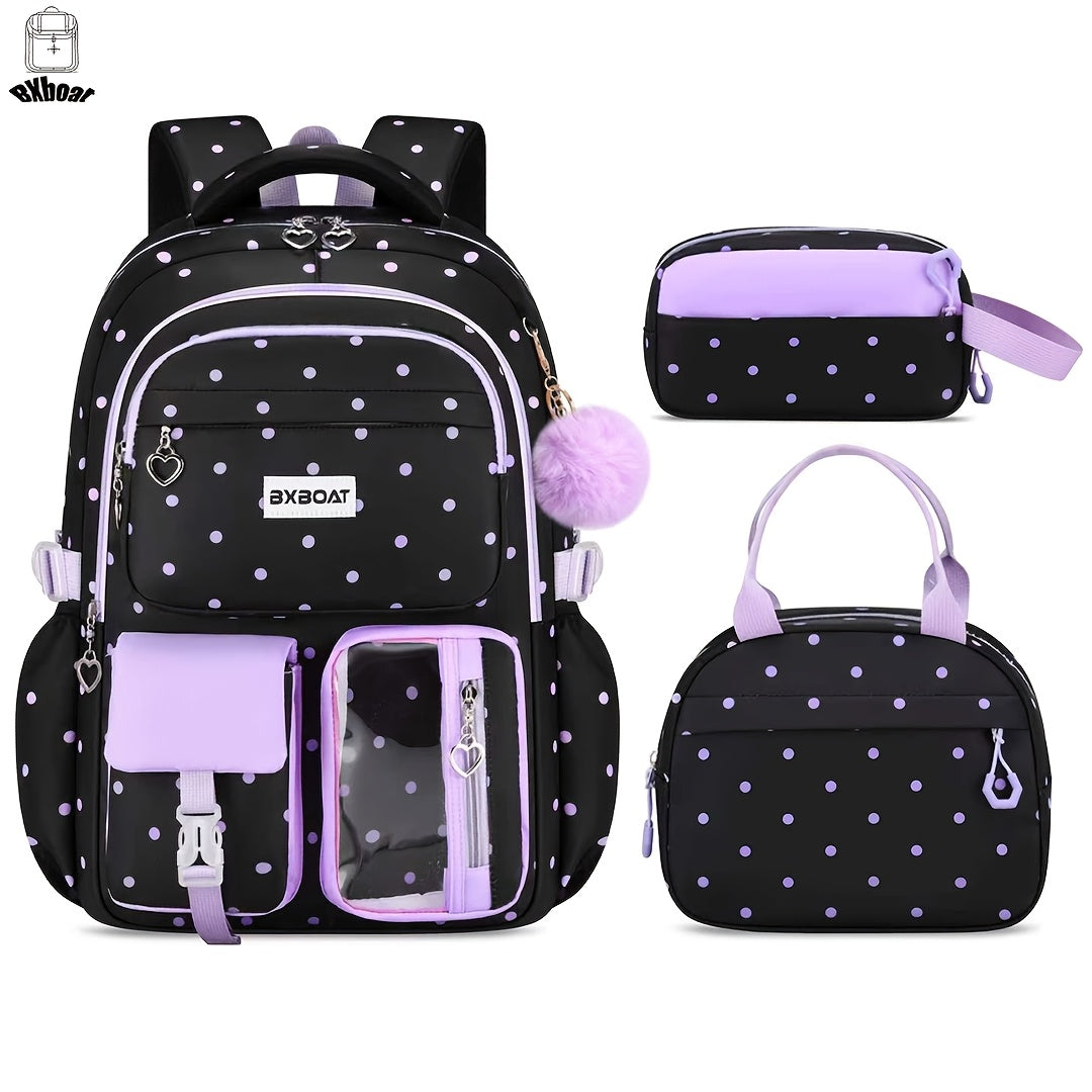 Laptop Backpack – 3-Piece, 15.6 Inch, Large Capacity, Trolley Sleeve – alternate view