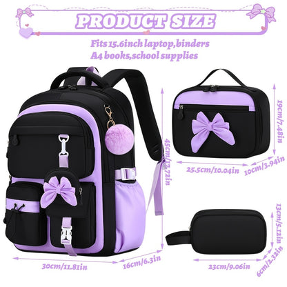 Laptop Backpack – 3-Piece, Lightweight, for Travel & School – detail view 5