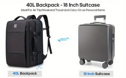 Laptop Backpack – 40L, 17 Inch, Expandable, for Travel – detail view 13