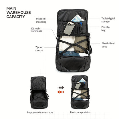 Laptop Backpack – 40L, Nylon, for Travel – detail view 7