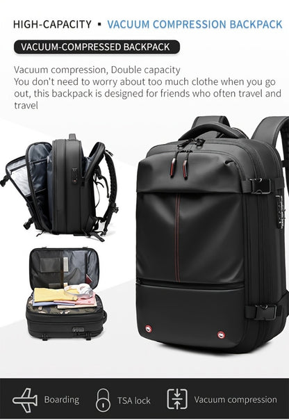 Laptop Backpack – 60L, TSA Lock, Anti-Theft, for Travel – detail view 12