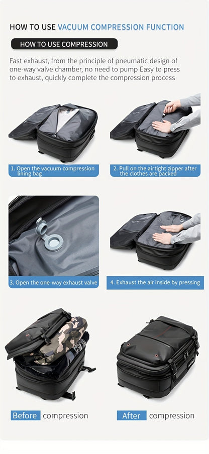 Laptop Backpack – 60L, TSA Lock, Anti-Theft, for Travel – detail view 16