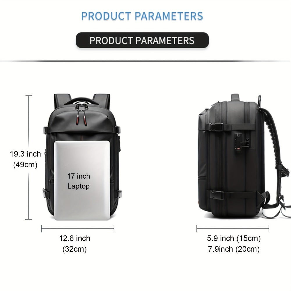 Laptop Backpack – 60L, TSA Lock, Anti-Theft, for Travel – detail view 2