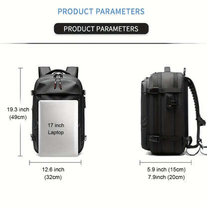Laptop Backpack – 60L, TSA Lock, Anti-Theft, for Travel – detail view 2