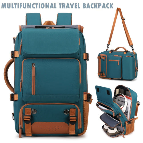 Laptop Backpack – 9-Pocket, 45L, Trolley Sleeve, for Travel – front view