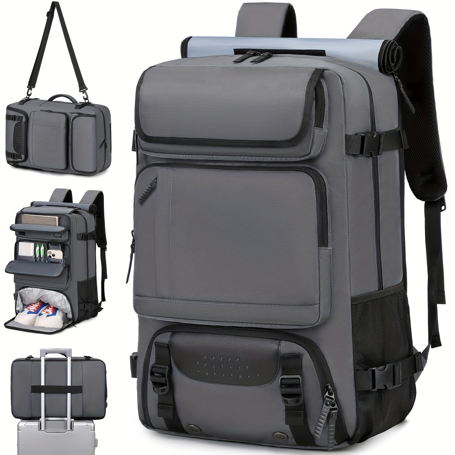 Laptop Backpack – 5 Colors, Adjustable Strap, for Travel – detail view 18