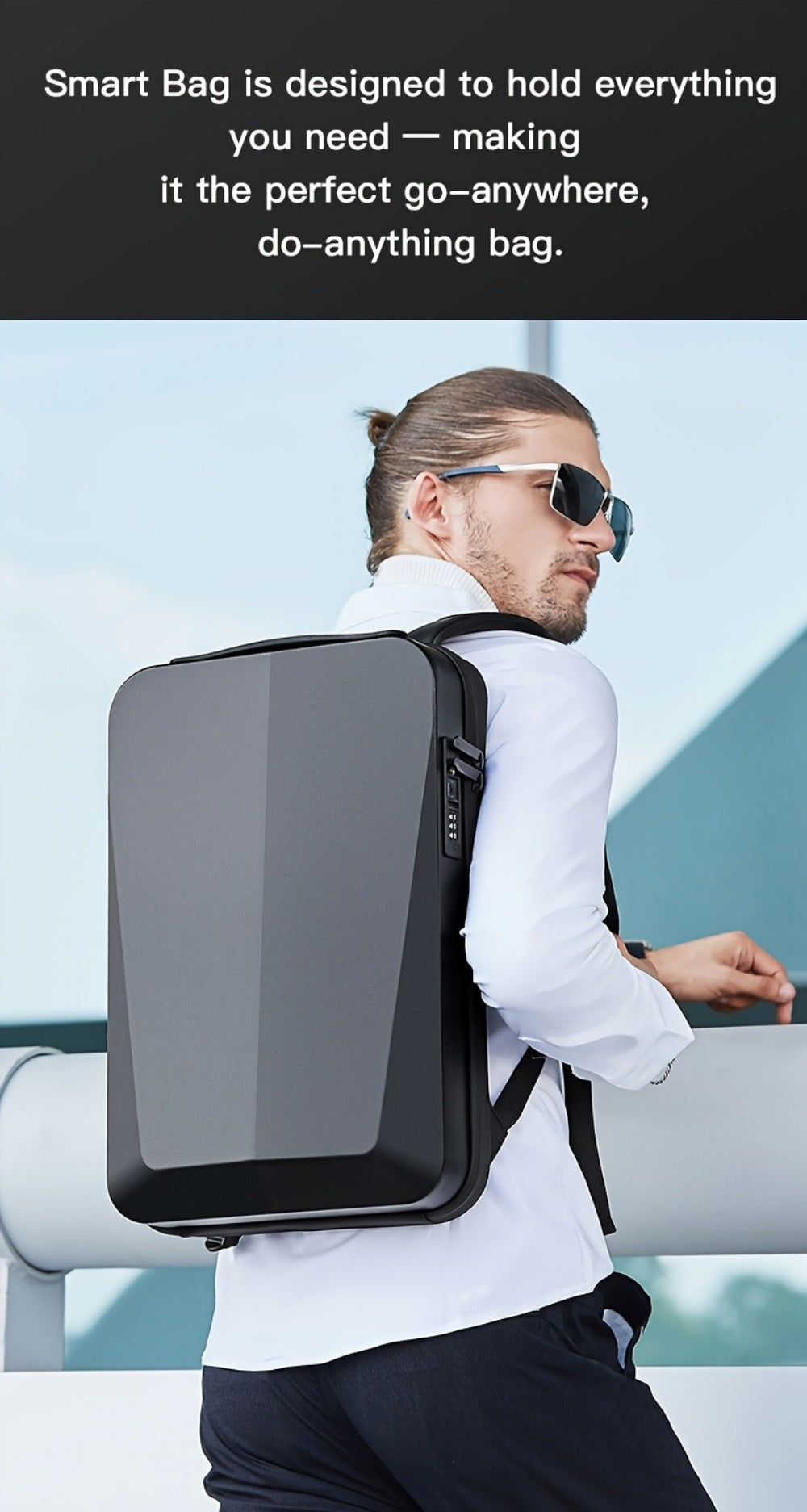 Laptop Backpack – Anti-Theft, for Work – detail view 13