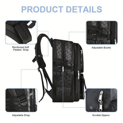 Laptop Backpack – Clear, Lightweight, for Travel & School – detail view 3
