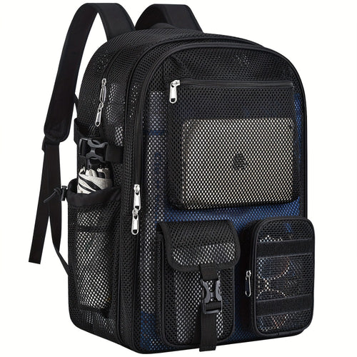 Laptop Backpack – Clear, Lightweight, for Travel & School – front view