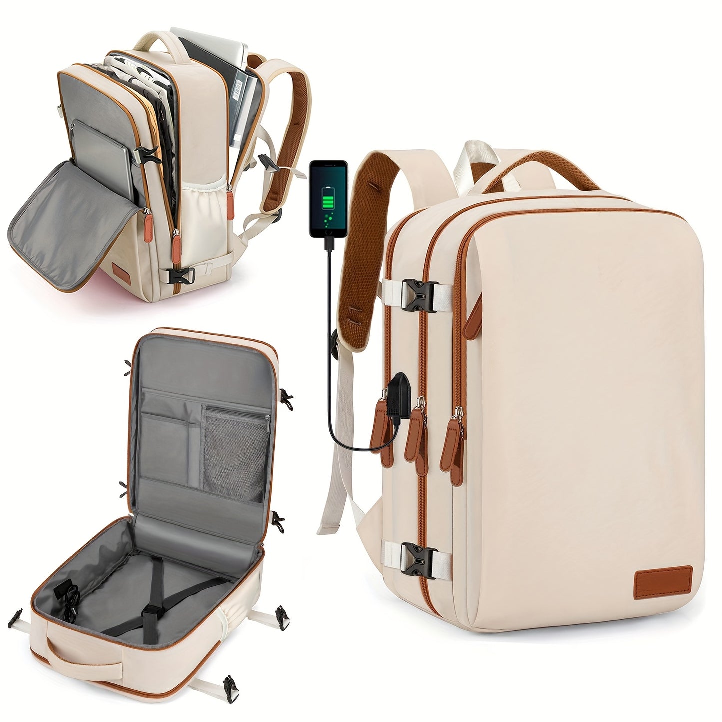 Laptop Backpack – Expandable, for Travel & School – alternate view