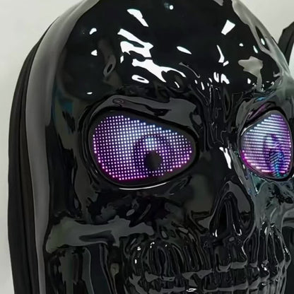 Laptop Backpack – Large Capacity, Led Skull Programmable App Controlled – detail view 16